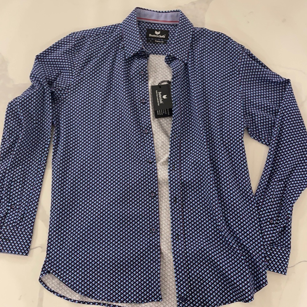 Men's dress shirt made by Buttercloth